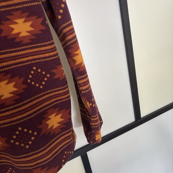 Duluth Trading Sweater Medium Multicolor Aztec Navajo Snap Fleece Sweatshirt - Picture 10 of 13